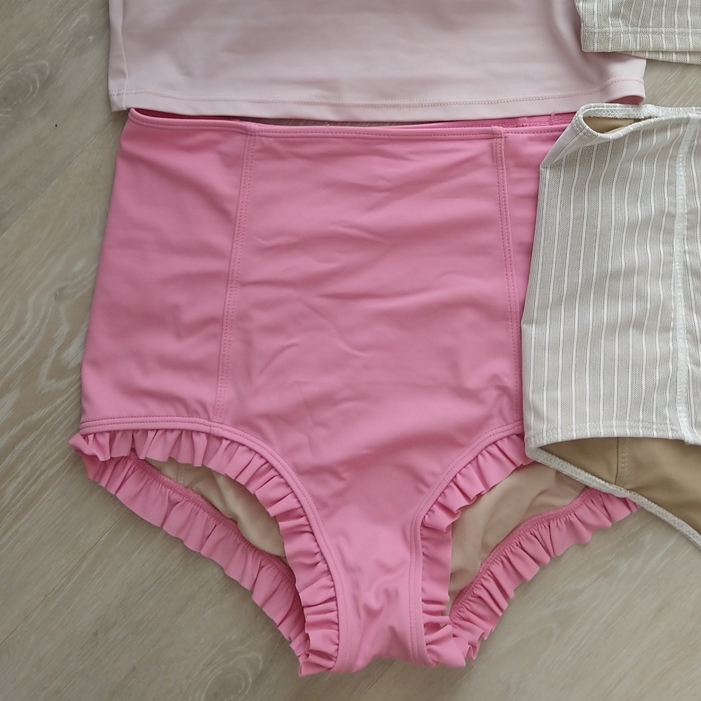 Kortni Jeane Pink All Ruffled Up Bottoms